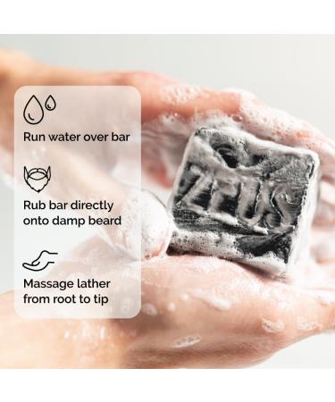 ZEUS Beard Shampoo Bar - Natural Hydrating Soap for Face & Beard | Premium Vanilla Rum Scent (3.5 oz - Buy Online on GoSupps.com