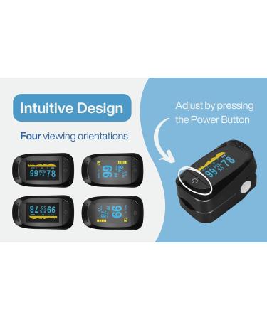 Professional Fingertip Pulse Oximeter - Blood Oxygen Monitor & Pulse Monitor for Sports | Fast International Shipping - Buy Online on GoSupps.com