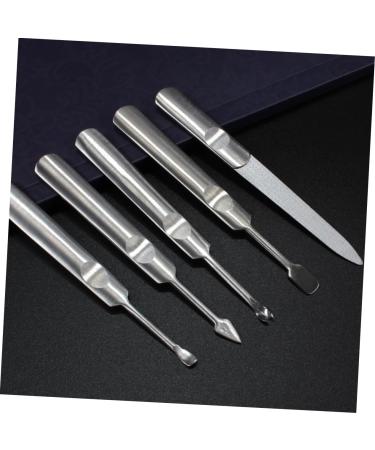 POPETPOP Cuticle Pusher removal fork dead skin fork manicure tools dead skin remover cuticle trimmer Stainless steel pusher Nail Tools medium As Shown - Buy Online on GoSupps.com
