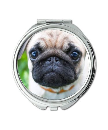 Mirror makeup mirror Dog Cute Animal Canine Pet Pug Puppy Pocket Mirror portable mirror