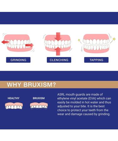 ASRL Set of 4 Moldable Mouth Guards for Night Teeth Grinding - Custom Fit for Bruxism and Sports - 2 Sizes Available - Buy Online on GoSupps.com