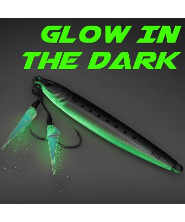 TRUSCEND Saltwater Jigs Fishing Lures with Flat BKK Hooks - Sea Fishing Spoon Lure for Tuna, Salmon, Grouper - Slow Pitch, Knife, Vertical Jigs - Bass Blade Bait 10g-160g G1-3.8 -2.1oz - Buy Online on GoSupps.com