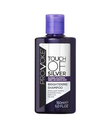 PROVOKE Touch Of Silver Brightening Purple Shampoo 150 ml Neutralises Yellow and Orange Tones Formulated With Violet and Blue Pigments 150 ml (Pack of 1)