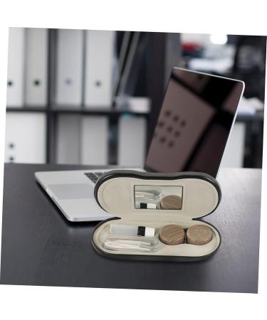 Buy Fondotin Dual-Purpose Collapsible Glasses Case Set - Fashionable Travel Contact Lens & Sunglasses Holder - PU Leather 15.8x7.4cm | International Shipping Available - Buy Online on GoSupps.com