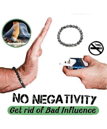WOBBLO 2 PCS Smoking Cessation Bracelet men and women quit smoking bracelet Helps Relieve Anxiety Frustration Irritability Triple men and women Power Therapeutic Bracelet 8mm Black+brown - Buy Online on GoSupps.com