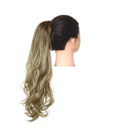 Shadow Curly Hair Ponytail Extensions Claw in Fake Ponytail Tail Hair Piece Afro Long Clip in Synthetic Blonde Pink Wavy WIG 10T24B 26inches