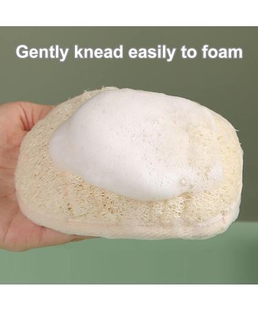 Exfoliating Loofah Sponge Pads - Set of 4 | Natural Body Scrubber for Shower Massage | Men and Women | Spa Bath Brush - Buy Online on GoSupps.com