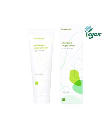 Face Republic Calming Acne Salicylic Cleanser 100mL - Vegan Certified, Low pH Korean Skincare for Acne Care - Buy Online on GoSupps.com