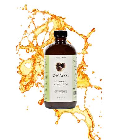 Purely Crafted CACAY Kahai Oil BULK | 100% Pure Virgin 16 oz | Retinol Alternative | 3x STRONGER than Rosehip | For Skin & Hair Care | Contains Vitamin E & Linoleic Acid | Bulk Size