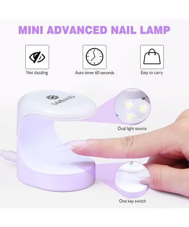 Saviland 4-in-1 Nail Glue Gel Kit with U V Light - 2Pcs 15ML Gel Nail Glue Set | Strong Adhesion & Easy Nail Extension Starter Kit for Home DIY - Buy Online on GoSupps.com