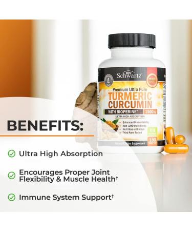 40 Billion CFU Daily Probiotic Supplement (2 Month Supply) Plus Turmeric Curcumin with Black Pepper Extract 1500mg Complex (2 Month Supply) - Buy Online on GoSupps.com