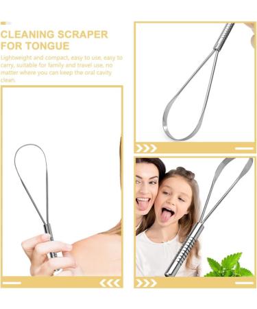 Buy Healvian Stainless Steel Tongue Brush | Portable Tongue Cleaner for Bad Breath Relief | International Shipping Available - Buy Online on GoSupps.com