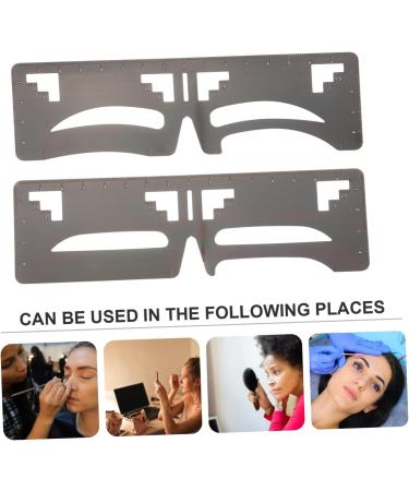 Mikinona 2pcs Eyebrow Ruler Eyebrow Shaping Template Brow Shaping Ruler T Tool Eyebrow Makeup Tools Cosmetics 1 count (Pack of 1) As Shown - Buy Online on GoSupps.com