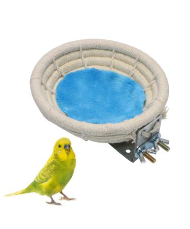 Bird Breeding Nest Bed Handmade Cotton Weave Hemp Rope Hatching Hut Cave for Parrot Budgie Parakeet Cockatiel Conure Canary Finch Lovebird Cotton Rope