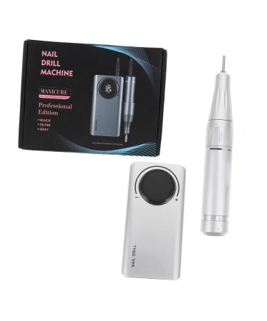 Healeved Nail Polisher Aluminum Alloy Mute Nail Supplies 14X7X2.5CM Silver