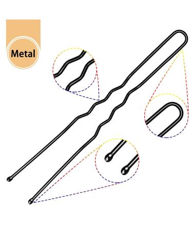 MBSOMNUS 100pcs Black Bobby Pins | U-Shaped Metal Hair Needles with Storage Box for Women & Girls - Perfect for Hairdressing Weddings & Everyday Use - Buy Online on GoSupps.com