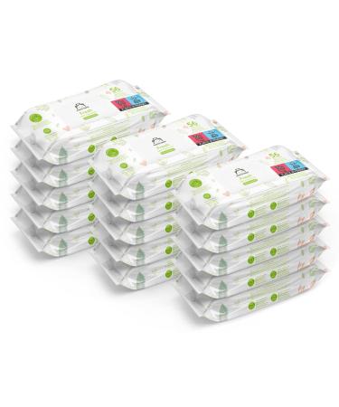 Amazon Brand - Mama Bear Fresh Baby Wipes Aloe Vera 1008 Count (18 Packs of 56) 56 Count (18-Pack)
