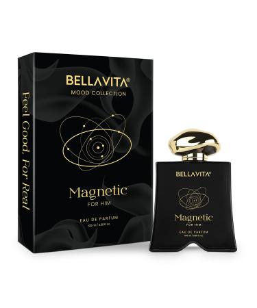 BELLA VITAS Mood Collection Magnetic Eau De Parfum for Him with Grapefruit Jasmine and Vanilla |Premium Long Lasting Fragrance Perfume for Men 100 ML