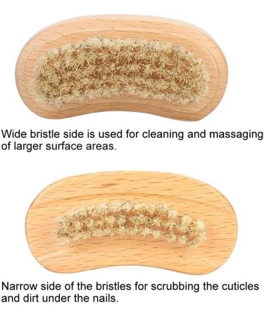 Demeras Wooden Foot 9x5x5 natura Beech Double Sided Nail Brush Remove Dead Skin Cutin Nail Brush Manicure Tool - Buy Online on GoSupps.com
