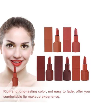 Yosoo 5Pcs Matte Lipstick Set - Long-Lasting Waterproof & Non-Stick Cup - Rouge Lip Gloss for Smooth Hydrated Lips | International Shipping Available - Buy Online on GoSupps.com
