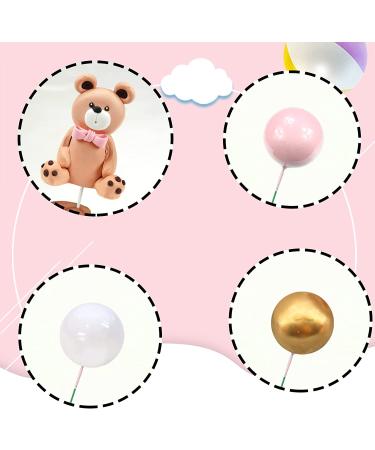Mini Bear Cake Toppers - Gold, Pink, White Pearl Decorations for Baby Shower & Birthday Party - Teddy Bear Theme Supplies (Pink) - Buy Online on GoSupps.com