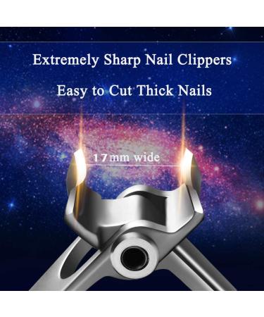 Pretty Diva Wide Jaw Toenail Clippers for Thick Nails - Stainless Steel, Heavy Duty, Extra Large & Easy Grip - Ideal for Seniors & Elderly - Silver - Buy Online on GoSupps.com