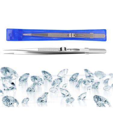 Stainless Steel Precision Tweezers 6.4 Inch Anti Static Tweezers Straight/Curved Tweezers with Sliding Lock Design Stainless Steel Tweezers for Electronics Laboratory Work and Jewelry Making - Buy Online on GoSupps.com