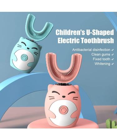 Kids' Sonic Electric Silicone Toothbrush - U Shape 360 Degrees | Pink B | Ages 2-6 | 1 Count - Buy Online on GoSupps.com