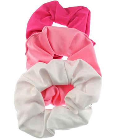 Set of 4 Hair Scrunchies - 1Black 1 Fuchsia 1 Baby Pink 1 White - Buy Online on GoSupps.com
