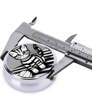 Play Ball Kitty Round Pill Box - Portable 3-Compartment Pill Organizer for Purse & Pocket | Travel Friendly - Buy Online on GoSupps.com