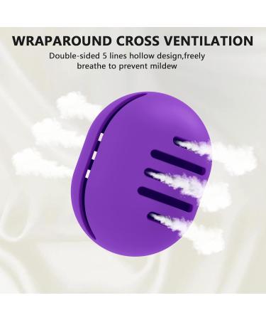 Fauxomor Makeup Sponge Holder | Ultra-Soft Silicone Beauty Blender Travel Case | Triple-Side Breathable Design | Fits All Makeup Sponges | Purple 1 Piece (1 Pack) - Buy Online on GoSupps.com