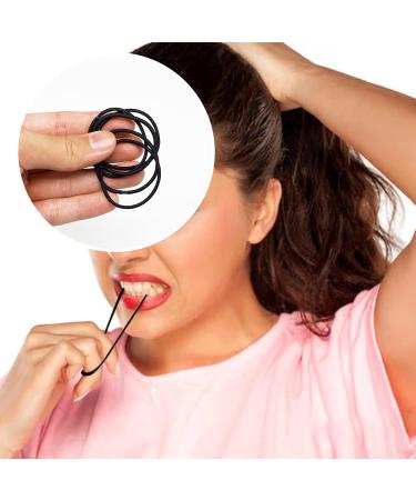 100pcs Black Elastic Hair Bands Small Elastic Hair Bobbles For Women 2mm Thin Hair Tie for Kids Soft Hair Bands withou Metal Elastic Ponytail Holder Gentle Elastics Hair Ties - Buy Online on GoSupps.com