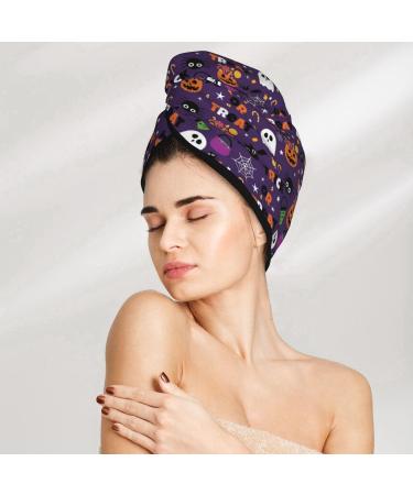 Hair Towel Wrap for Quick Drying | Halloween Sweet Candy Towel Turban | Perfect Hair Drying Solution - Buy Online on GoSupps.com