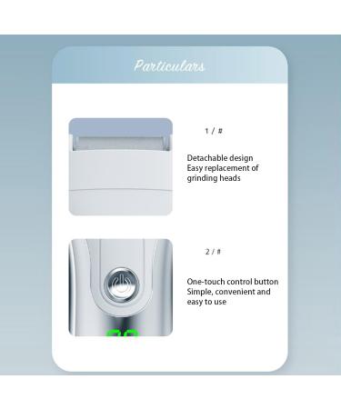 Electric Foot Grinder Dead Skin Remover | 2 Speed Battery Display Splashproof Waterproof Rechargeable Electric Foot Scrubber For Dead Hard Cracked Dry Skin Lxury - Buy Online on GoSupps.com