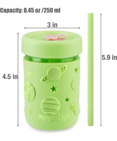 Pandaear 4-Pack Kids Drinking Cups with Straw - Toddler Mason Jar Sippy Cups (8.45 oz) for 6 Months and Up - Durable Fun Design for Children - Buy Online on GoSupps.com