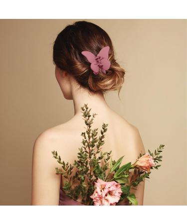 4 Pcs Butterfly Hair Clips for Women Butterfly Claw Clips Hair Clips Hair Claw Clips for Thick Hair Cute Butterfly Hair Clips Hair Accessories for Girls and Women (Brown white pink blue) - Buy Online on GoSupps.com
