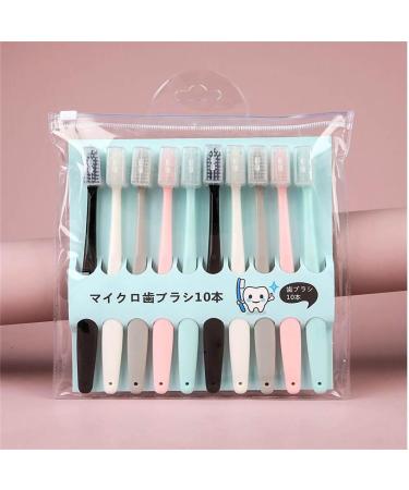 Ververt Touch Toothbrushes for Adults - 10 Soft Multi-Colored Brushes with Cover for Dental Care | International Shipping Available - Buy Online on GoSupps.com