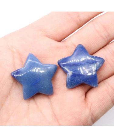 Double Happy Healing Crystal Set - 2 Piece Polished Blue Adventurer Mini Star for Spiritual Decoration & Gifts - Buy Online on GoSupps.com