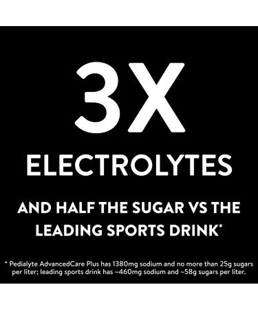 Pedialyte AdvancedCare Plus Electrolyte Hydration Drink | Has 33% More Electrolytes and Has PreActiv Prebiotics | Lemon Lime | 1 Liter Pack of 4 Lemon Lime 33.8 Fl Oz (Pack of 4) - Buy Online on GoSupps.com
