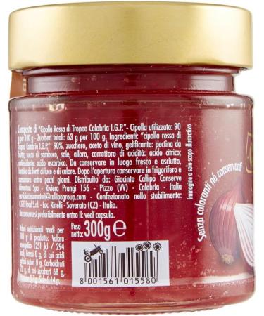  Italian Gourmet E.R. Callipo Compote Di Cipolla Rossa di Tropea Calabria PGI Red Onion Compote from Tropea Calabria 300 g Glass + Italian Gourmet Tomato Pulp Box 400 g - Buy Online on GoSupps.com