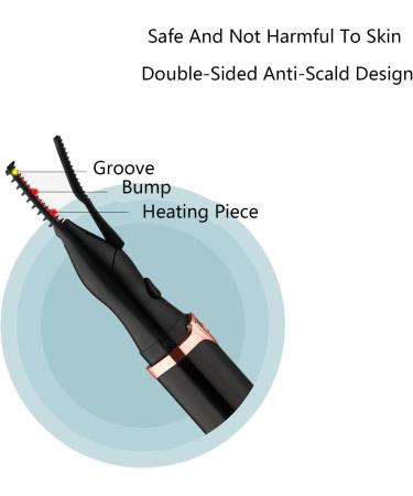 Nuvaia Heated Eyelash Curler - Mini Portable Electric Eyelash Curling Tool | USB Rechargeable for Women - Tinkerblush - Buy Online on GoSupps.com