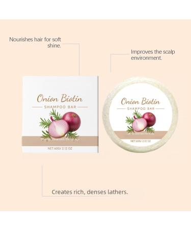  BRVLY Onion and rosemary shampoo - Solid shampoo with biotin and onions for hair growth - Biotin shampoo and conditioner - Solid soap for oily hair ideal for - Buy Online on GoSupps.com
