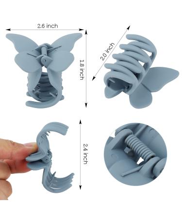 CHANACO Butterfly Hair Clips Set - Small Claw Hair Clips for Girls & Women - Cute Hair Accessories in White, Pink, Khaki, Cyan-Blue - Buy Online on GoSupps.com