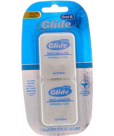 Oral-B Glide Pro-Health Original Floss - 2 Ct, 54.6 yds Each | Dental Care Essentials - Buy Online on GoSupps.com