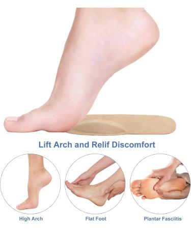Buy 2 Pairs Pigskin Arch Support Inserts - Heel Cushion Pads for Flat Feet & Plantar Fasciitis | Adhesive Insoles for Men & Women - Sizes 8-12 & 8-11 - Buy Online on GoSupps.com