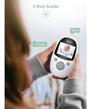YOTON Baby Monitor with Infrared Night Vision, 2.4-inch Screen, Digital Surveillance Camera, Audio VOX Mode, Temperature Sensor, 8 Lullabies - Indoor 480P - Buy Online on GoSupps.com