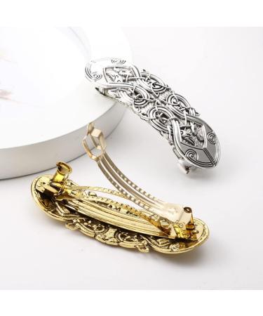 Vintage Hair Clip Knot Hair Pins Hollow Alloy Silver Hair Accessories for Women Girls Metal Hair Clips - Buy Online on GoSupps.com