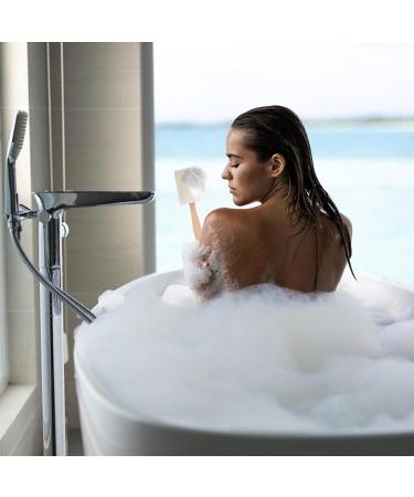 Yardwe Luffa Bath Brush - Long Wooden Handle Back Brush for Exfoliating & Shower - Natural Cucumber Sponge for Body Care - Buy Online on GoSupps.com