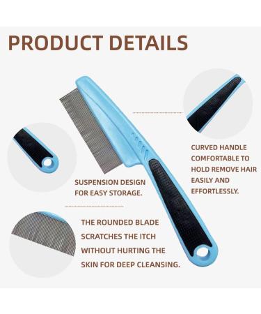 Buy Bzkser Profi Flea Comb for Dogs & Cats - 2 Pack Anti-Flea & Lice Comb with Rounded Metal Tines - Effective Against Parasites - Buy Online on GoSupps.com